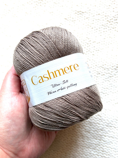 3 balls x 50g Cashmere Ultra Soft Yarn : 80% Cashmere : 23 Chocolate