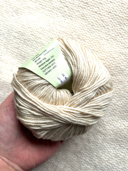 5 balls x 50g Cashmere Silk yarn : Cashmere + Silk + Bamboo fiber : 03 Cream