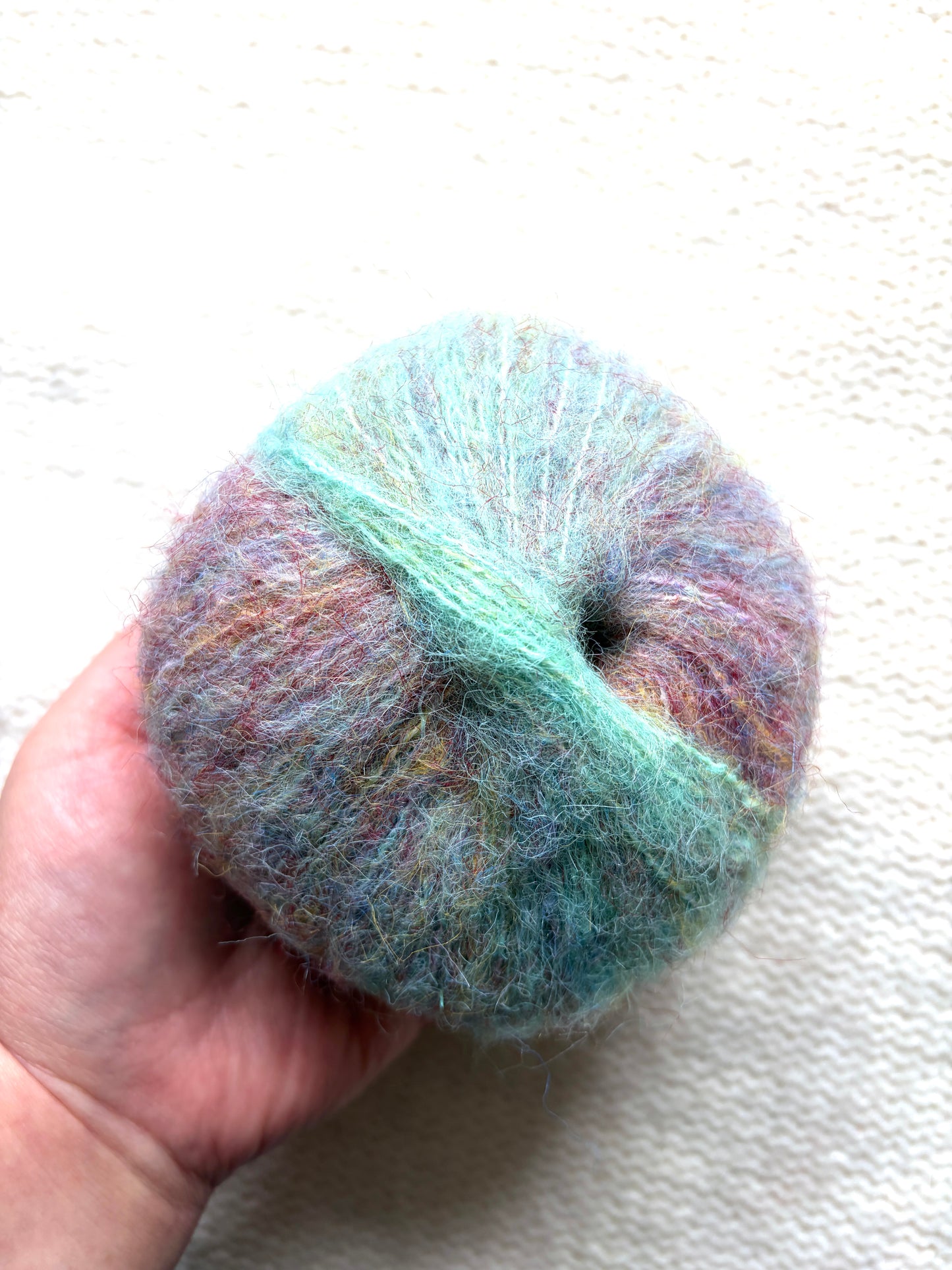 3 balls x 50g Gradient Mohair yarn : Mohair + Wool + Acrylic : 05 Pastel Sunrise
