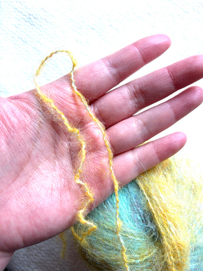 3 balls x 50g Gradient Mohair yarn : Mohair + Wool + Acrylic : 05 Pastel Sunrise