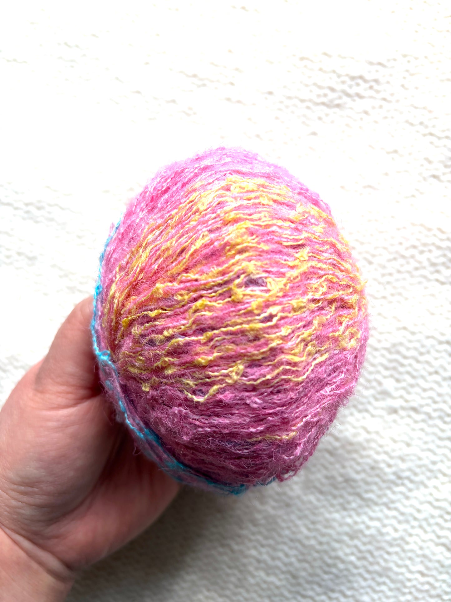 4 balls x 50g Mohair Wool Blend Yarn : 02 Peach