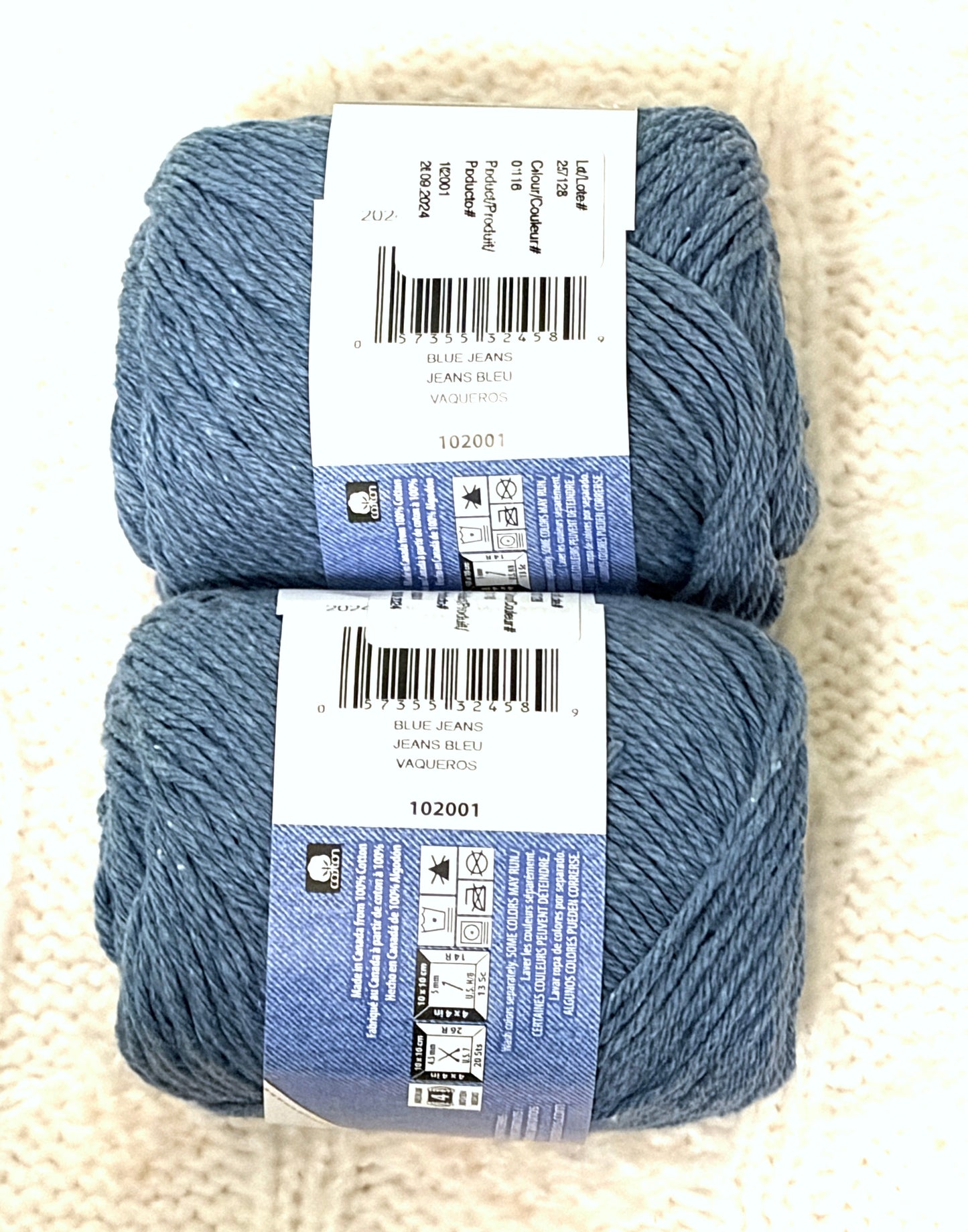70.9g Lily Sugar 'n Cream The Original Yarn - Blue Jeans : 100% Cotton