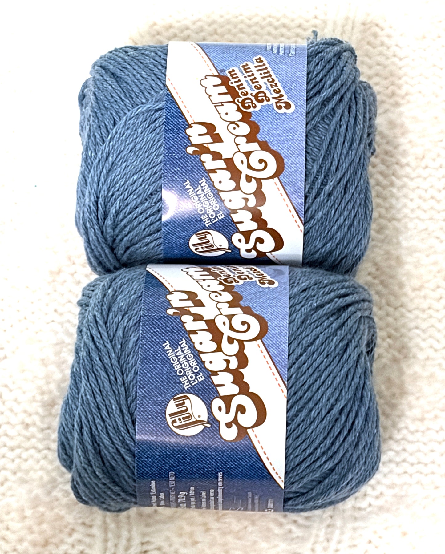 70.9g Lily Sugar 'n Cream The Original Yarn - Blue Jeans : 100% Cotton