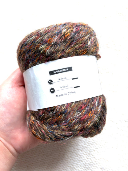 2 balls x 50g Alpaca Blend Multicolour yarn : 50% Alpaca + Acrylic + Polyester