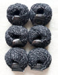 6 balls x 25g Alpaca Mohair yarn : Mohair + Alpaca + Polyester : 15 Black