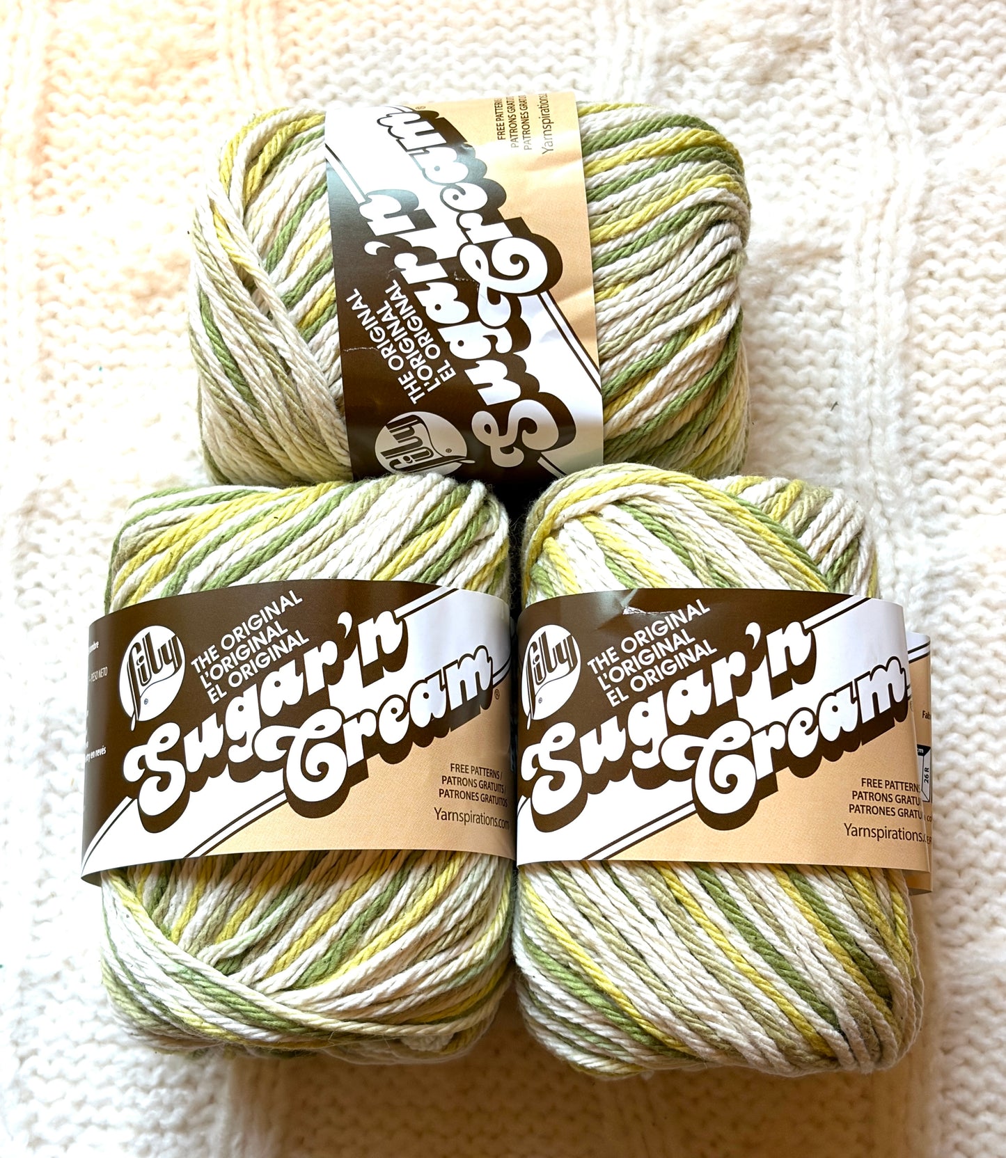 56.7g Lily Sugar 'n Cream Ombre Yarn - Guacamole : 100% Cotton (Copy)