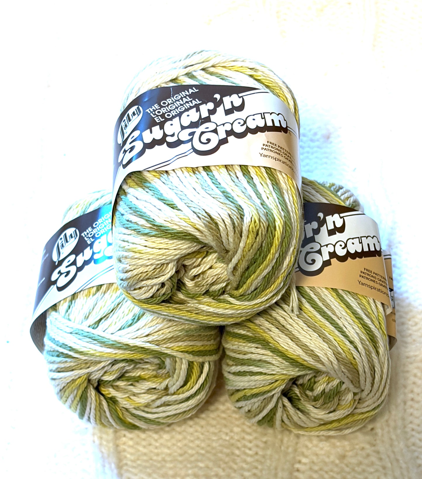 56.7g Lily Sugar 'n Cream Ombre Yarn - Guacamole : 100% Cotton (Copy)