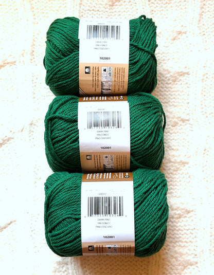 70.9g Lily Sugar 'n Cream The Original Yarn - Dark Pine : 100% Cotton