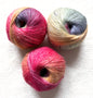 3 balls x 50g 90% Cashmere yarn : Cashmere + Bamboo fiber : 20 Red Grey Gradient