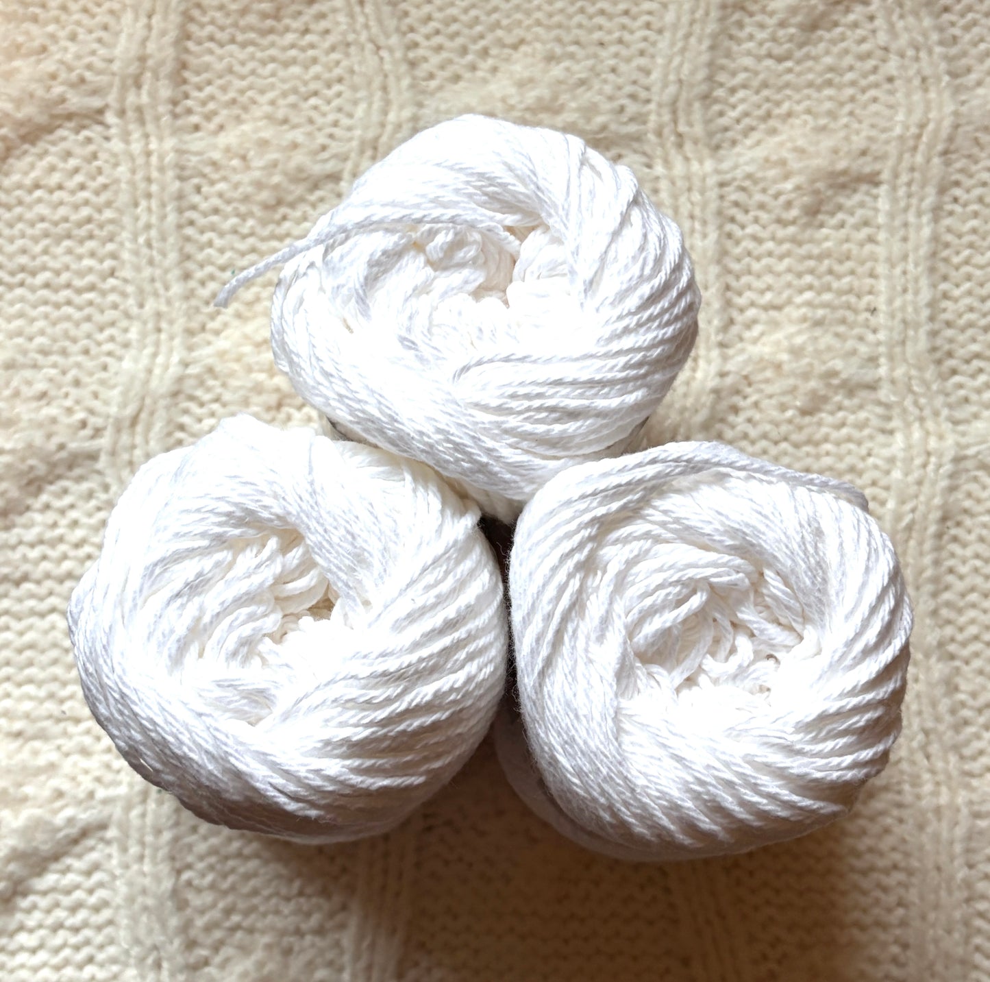 70.9g Lily Sugar 'n Cream The Original Yarn - White : 100% Cotton