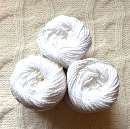 70.9g Lily Sugar 'n Cream The Original Yarn - White : 100% Cotton