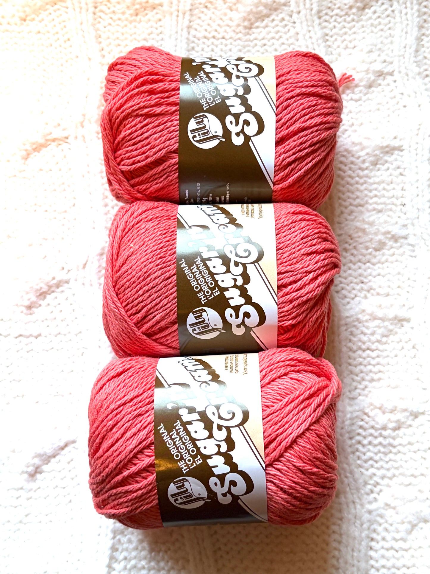 70.9g Lily Sugar 'n Cream The Original Yarn - Tangerine : 100% Cotton