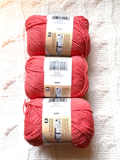 70.9g Lily Sugar 'n Cream The Original Yarn - Tangerine : 100% Cotton