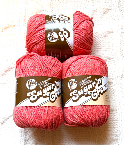 70.9g Lily Sugar 'n Cream The Original Yarn - Tangerine : 100% Cotton
