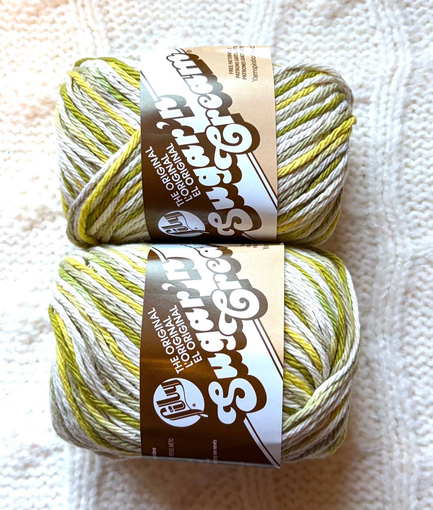 56.7g Lily Sugar 'n Cream Ombre Yarn - Guacamole : 100% Cotton (Copy)