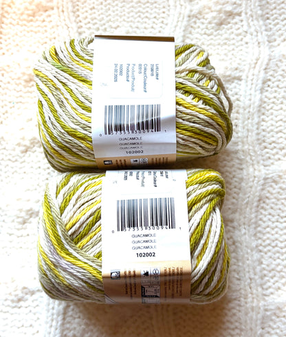 56.7g Lily Sugar 'n Cream Ombre Yarn - Guacamole : 100% Cotton (Copy)