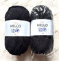 2 balls x 100g Hello Love Chenille Yarn Super Bulky Polyester - Black