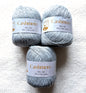 3 balls x 50g Cashmere Ultra Soft Yarn : 80% Cashmere : 19 Light Grey