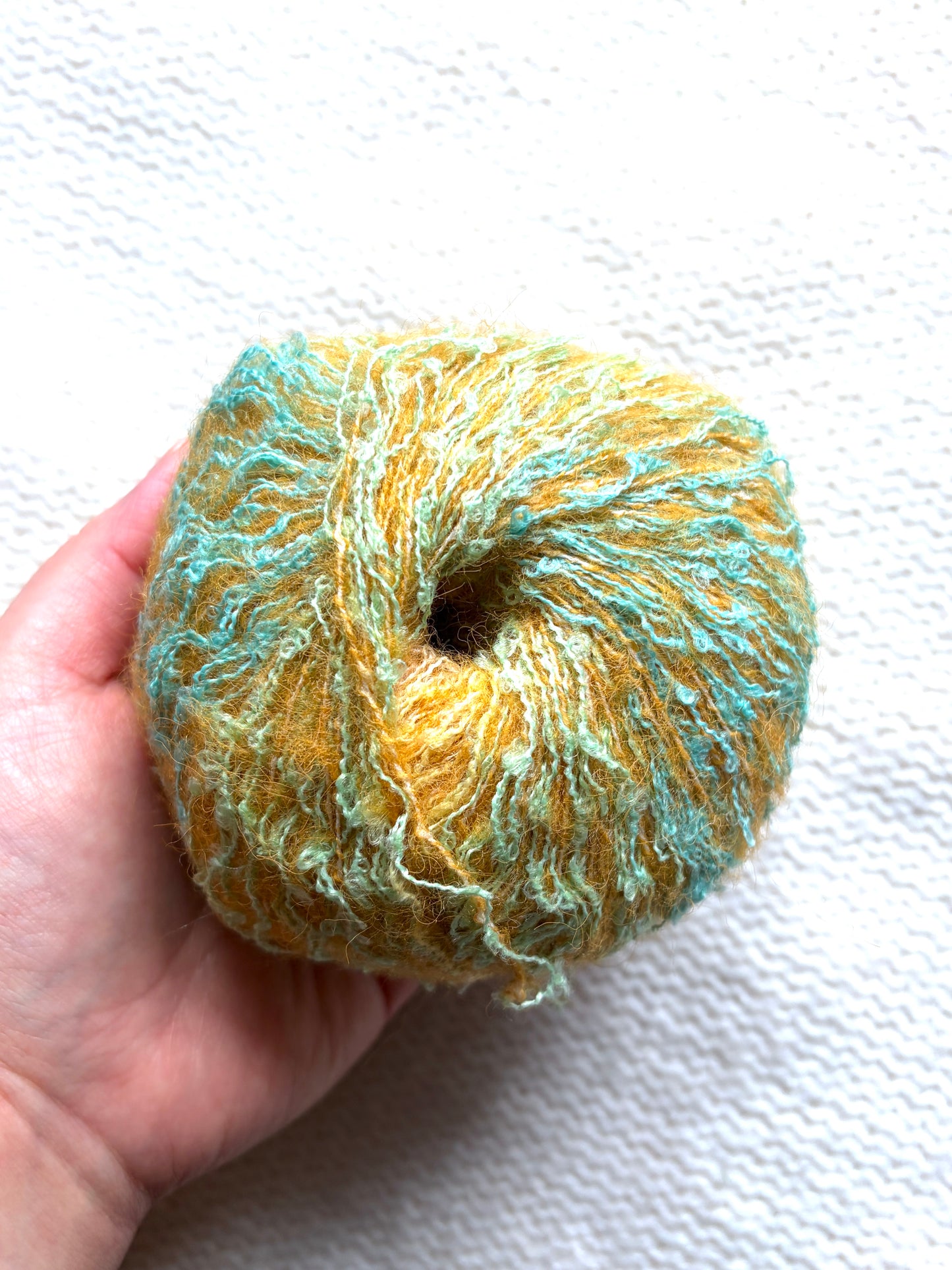 4 balls x 50g Mohair Wool Blend Yarn : 03 Sunflower Field