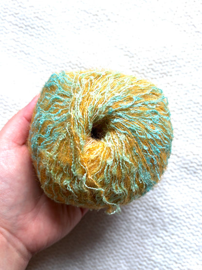 4 balls x 50g Mohair Wool Blend Yarn : 03 Sunflower Field