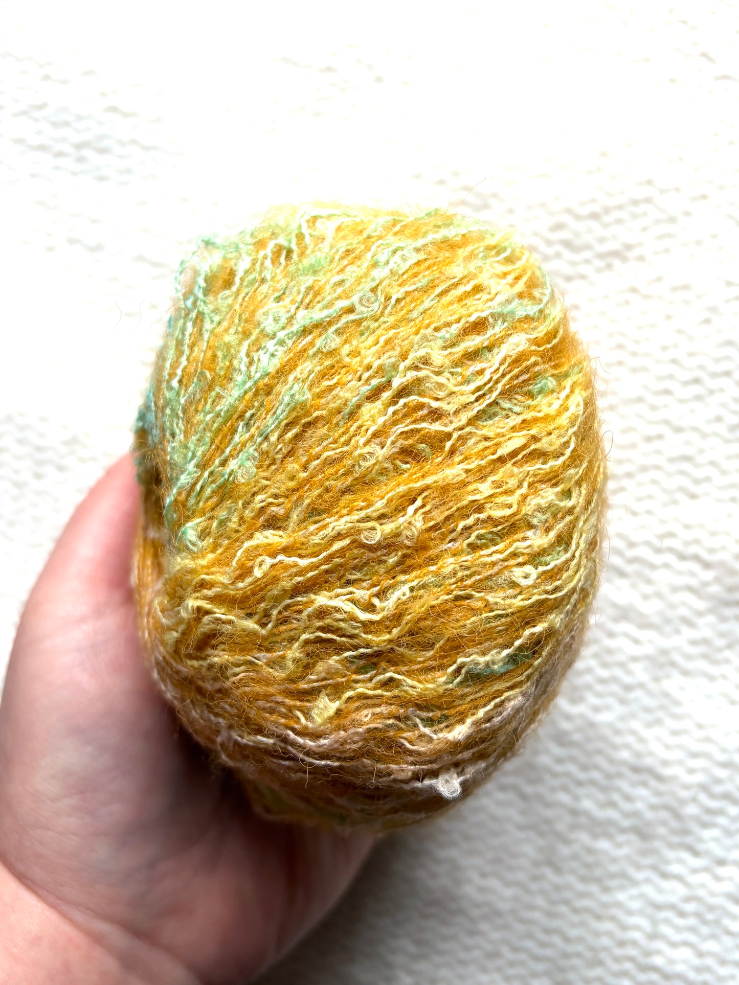 4 balls x 50g Mohair Wool Blend Yarn : 03 Sunflower Field