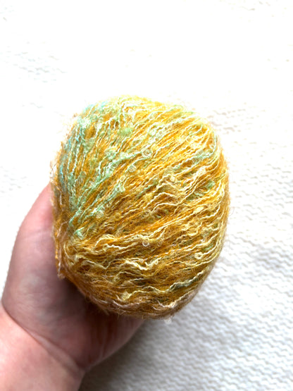 4 balls x 50g Mohair Wool Blend Yarn : 03 Sunflower Field