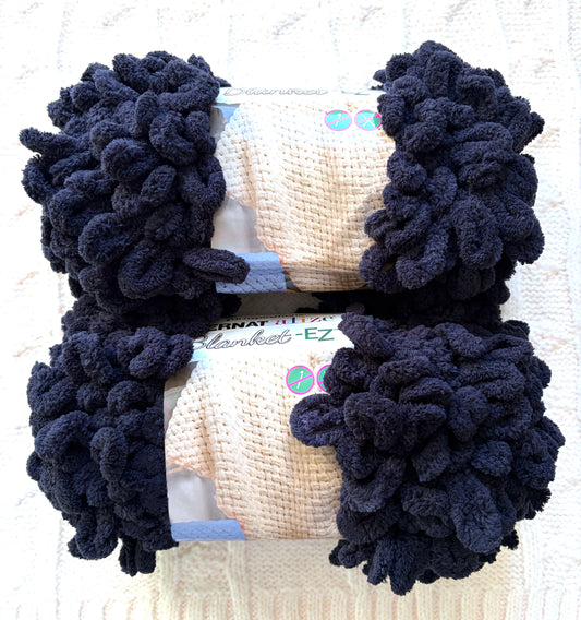 2 balls x Bernat Alize Blanket-EZ 180g : Black