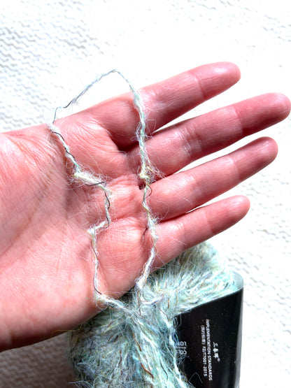 6 balls x 25g Alpaca Mohair yarn : Mohair + Alpaca + Polyester : 14 Vanilla Mint
