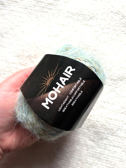 6 balls x 25g Alpaca Mohair yarn : Mohair + Alpaca + Polyester : 14 Vanilla Mint