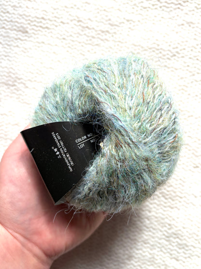 6 balls x 25g Alpaca Mohair yarn : Mohair + Alpaca + Polyester : 14 Vanilla Mint