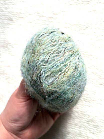 6 balls x 25g Alpaca Mohair yarn : Mohair + Alpaca + Polyester : 14 Vanilla Mint
