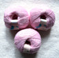 3 balls x 50g Wool Blend Spray Yarn : Wool + Acrylic + Nylon : 15 Pastel Pink