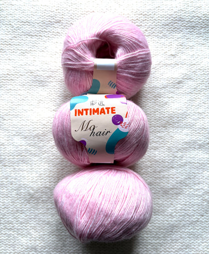 3 balls x 50g Wool Blend Spray Yarn : Wool + Acrylic + Nylon : 15 Pastel Pink