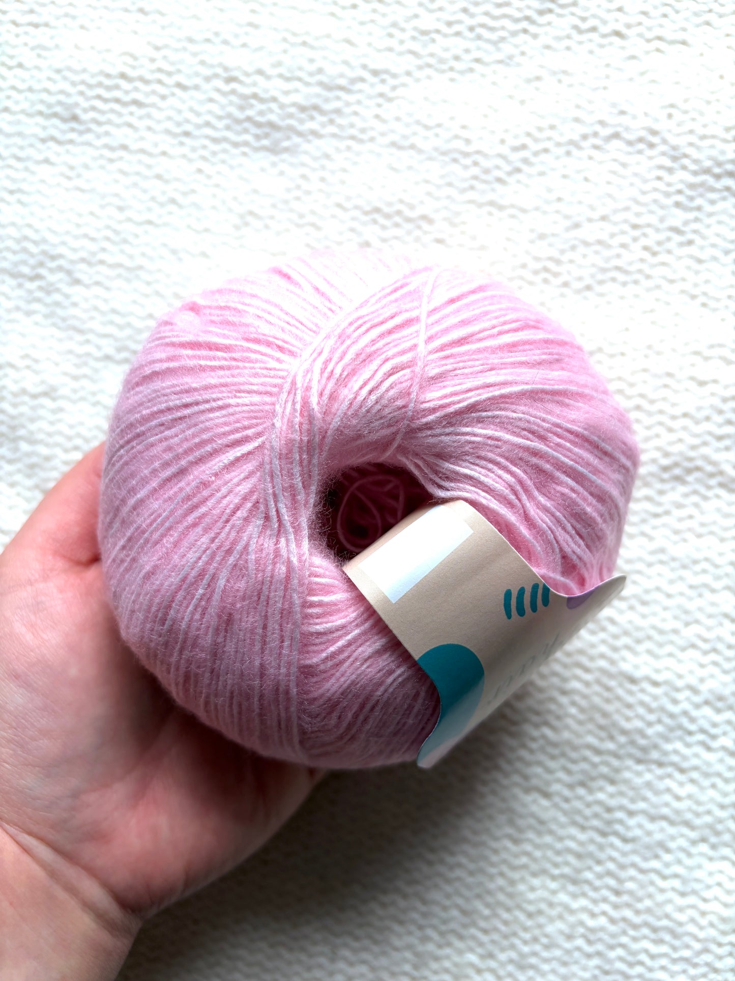 3 balls x 50g Wool Blend Spray Yarn : Wool + Acrylic + Nylon : 15 Pastel Pink