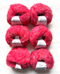 6 balls x 25g Mohair Wool yarn : Mohair + Wool + Acrylic + Polyester : 07 Bright Red