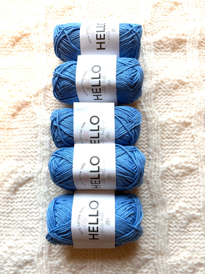 5 balls x 25g Hello Cotton Yarn 100% Cotton - 148 Little Boy
