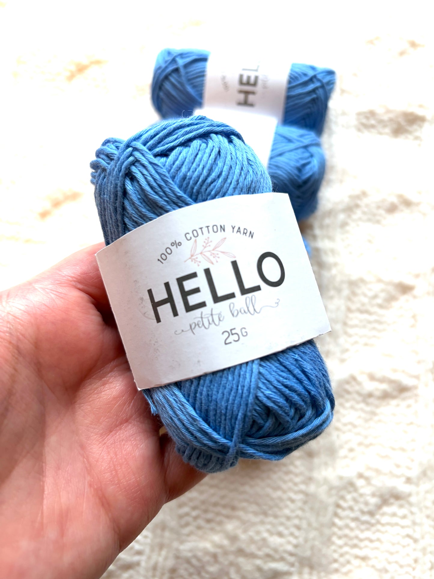 5 balls x 25g Hello Cotton Yarn 100% Cotton - 148 Little Boy