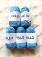 5 balls x 25g Hello Cotton Yarn 100% Cotton - 147 Bonnie Blue