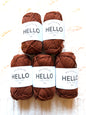 5 balls x 25g Hello Cotton Yarn 100% Cotton - 168 Walnut