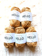 5 balls x 25g Hello Cotton Yarn 100% Cotton - 165 Golden Tan