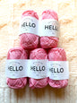 5 balls x 25g Hello Cotton Yarn 100% Cotton - 102 Candy Pink