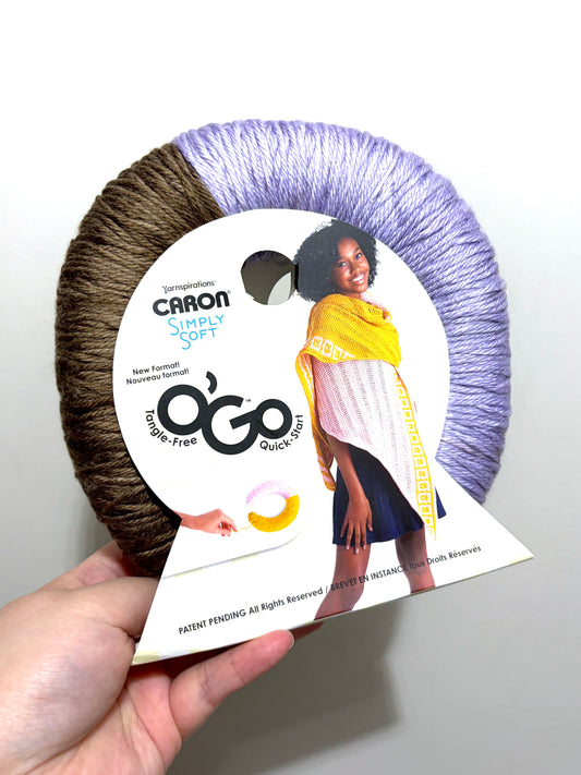 141g CARON Simply Soft O’GO : Almond / Orchid  100% Acrylic