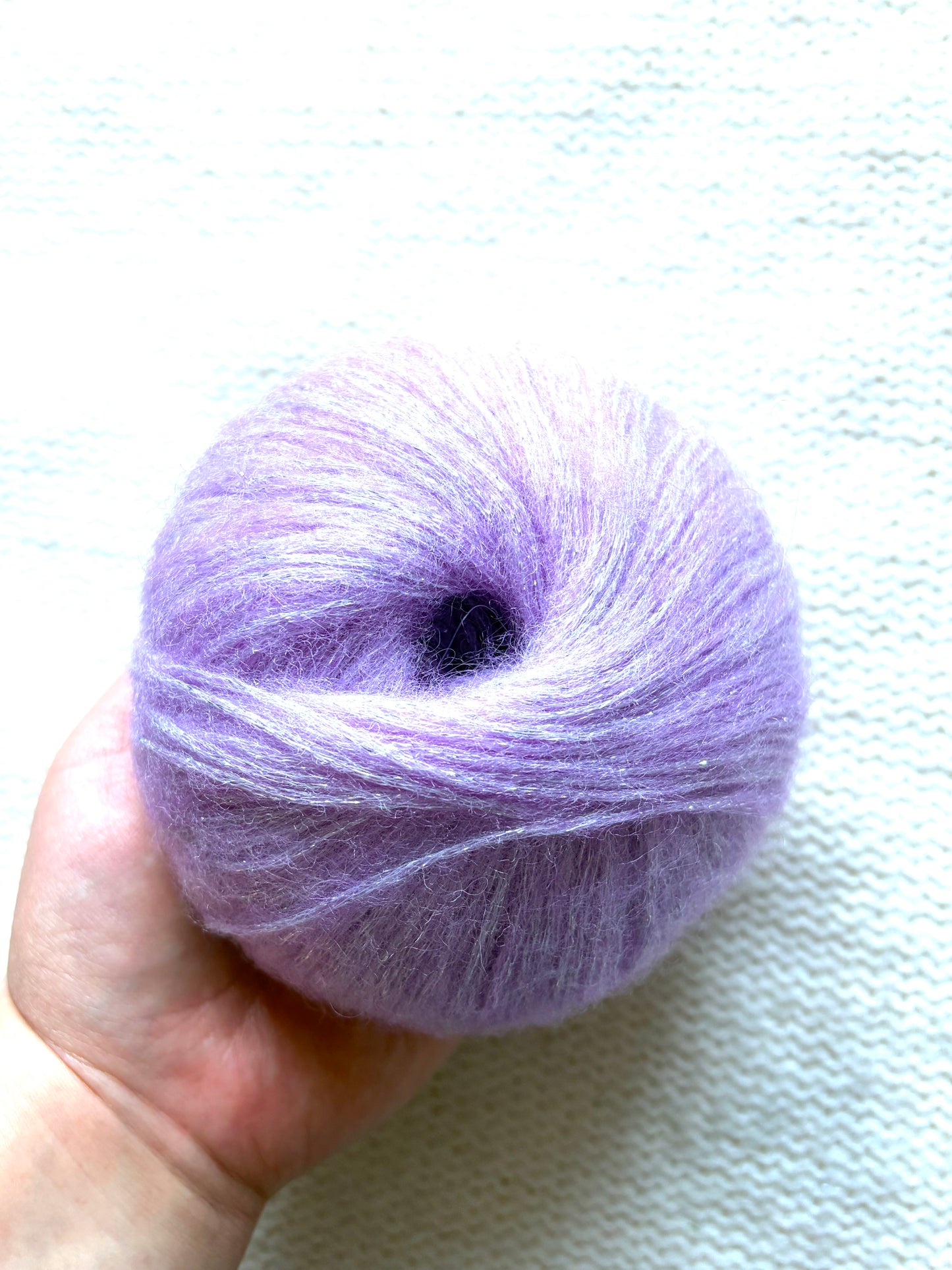 3 balls x 25g Glitter Mohair yarn : Mohair + Wool + Rayon : 24 Wisteria