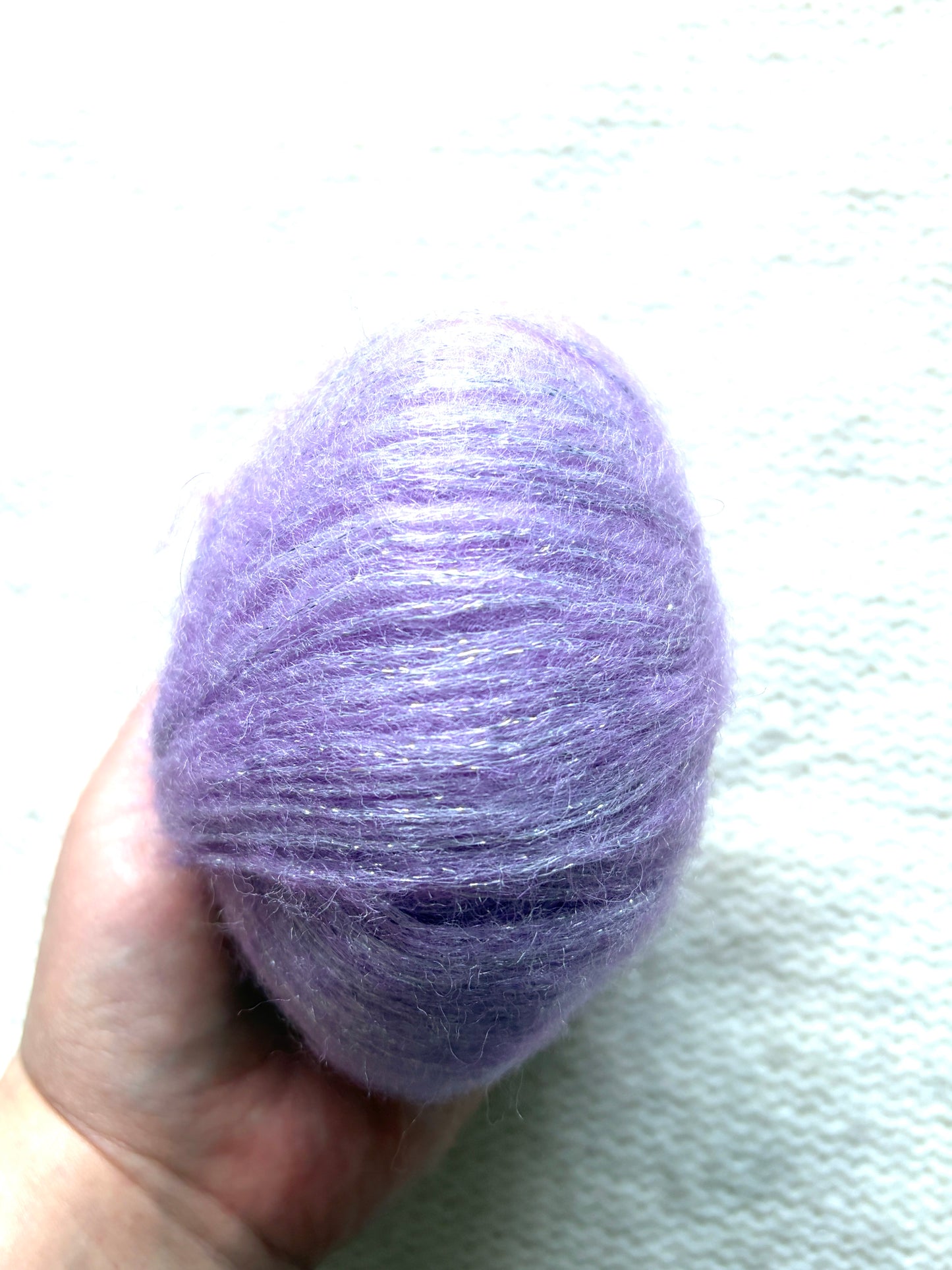 3 balls x 25g Glitter Mohair yarn : Mohair + Wool + Rayon : 24 Wisteria