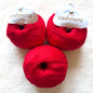 3 balls x 50g Cashmere yarn : 100% Cashmere : 06 Bright Red