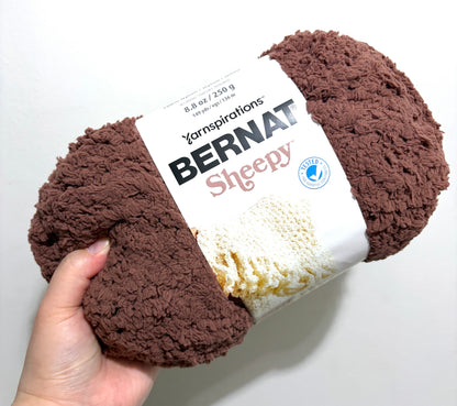 4 balls x 250g Bernat Sheepy Super Chunky Yarn : BROWN BEAR