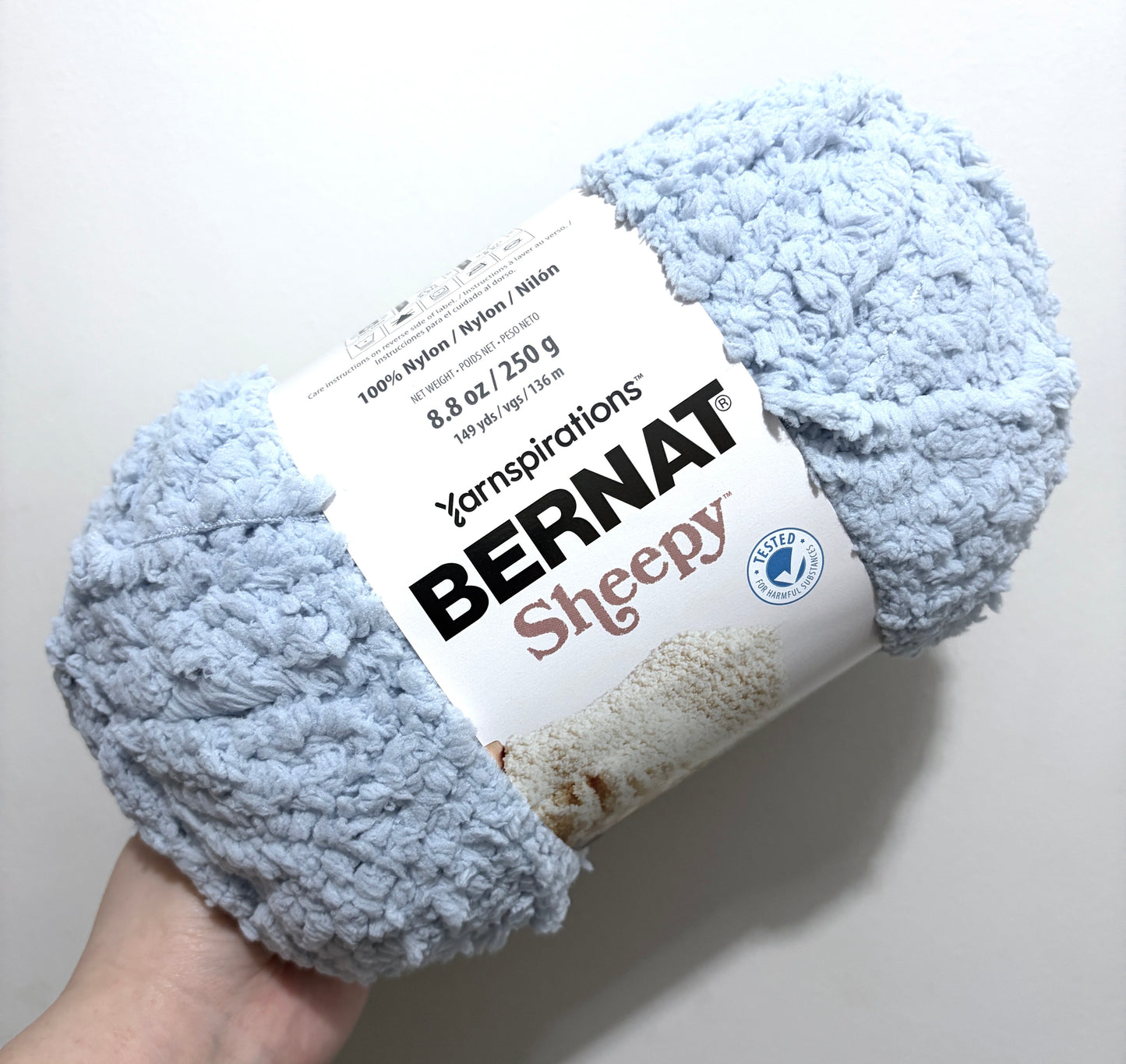 4 balls x 250g Bernat Sheepy Super Chunky Yarn : Baa Baa Blue