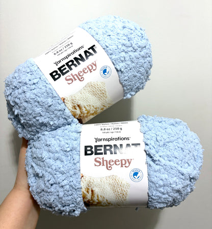 4 balls x 250g Bernat Sheepy Super Chunky Yarn : Baa Baa Blue