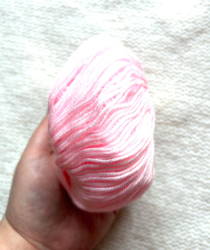 5 balls x 50g Cashmere Silk yarn : Cashmere + Silk + Bamboo fiber : 06 Pastel Pink