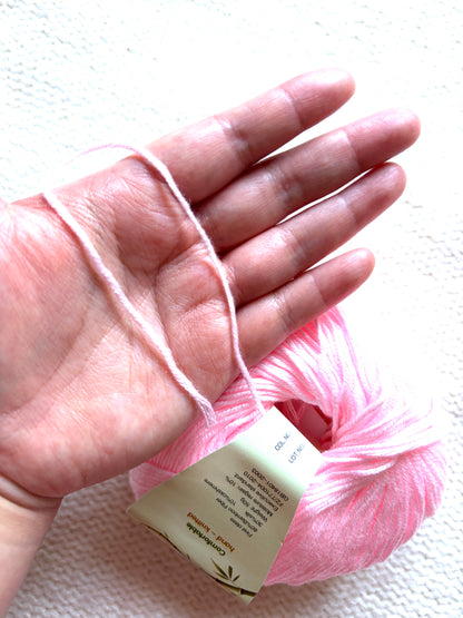 5 balls x 50g Cashmere Silk yarn : Cashmere + Silk + Bamboo fiber : 06 Pastel Pink